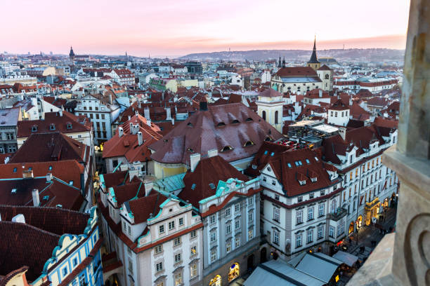 istock View on Prague panorama with red roofs and historic architecture 1130316109