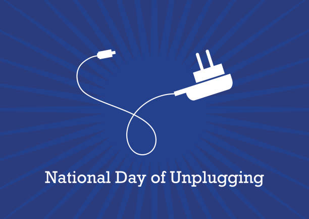 ilustrações de stock, clip art, desenhos animados e ícones de national day of unplugging vector - recharger