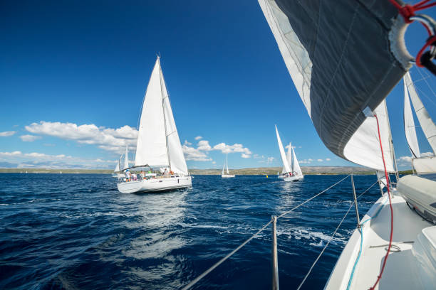 istock Sailing regatta yachts competition 1130317164