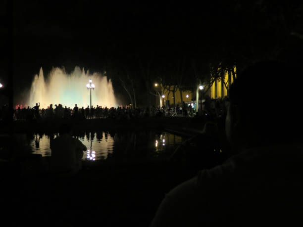 istock fountains show,  Barcelona 1130318363