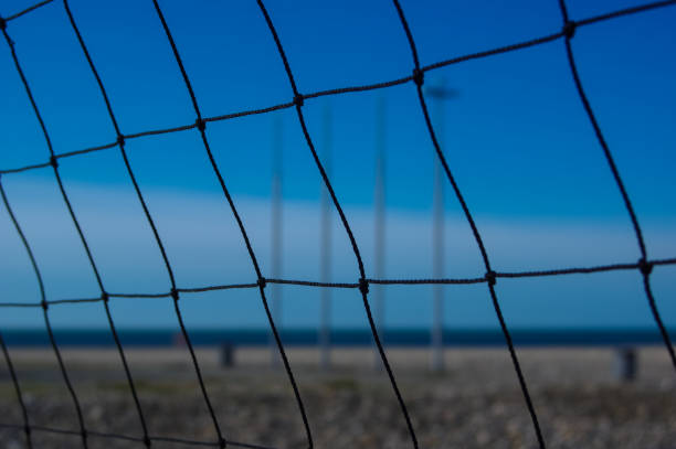 istock Volleyball net on the beach 1130318564