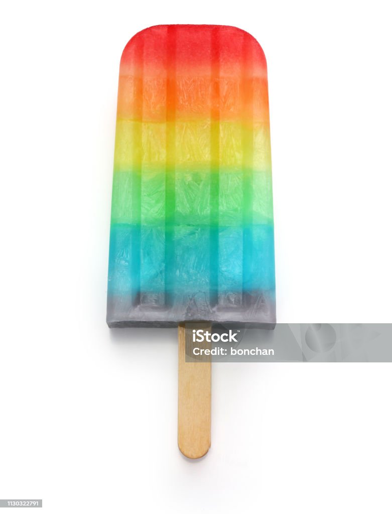 Marine I tide abstraktion Homemade Rainbow Ice Pop Stock Photo - Download Image Now - Flavored Ice,  Ice, Rainbow - iStock