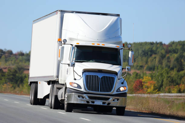 istock Semi-truck on a highway 1130324882