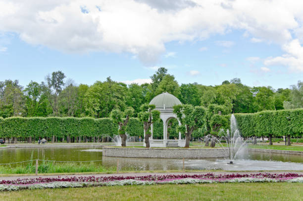 fragment of a nature corner in the kadriorg park in the city of tallinn, estonia. - indescribable imagens e fotografias de stock