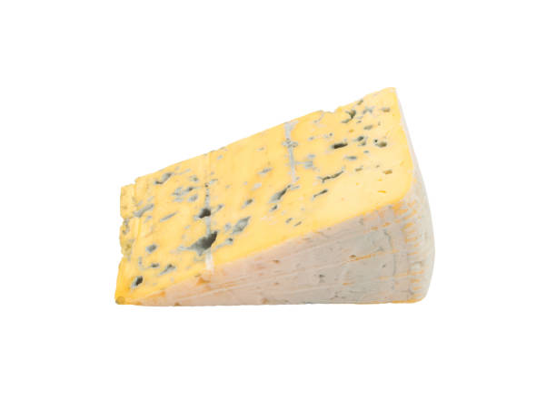istock Piece of Blue Cheese on White Background Close Up 1130327749