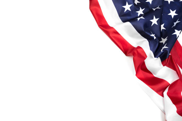 istock American flag border isolated on white - Image 1130332492