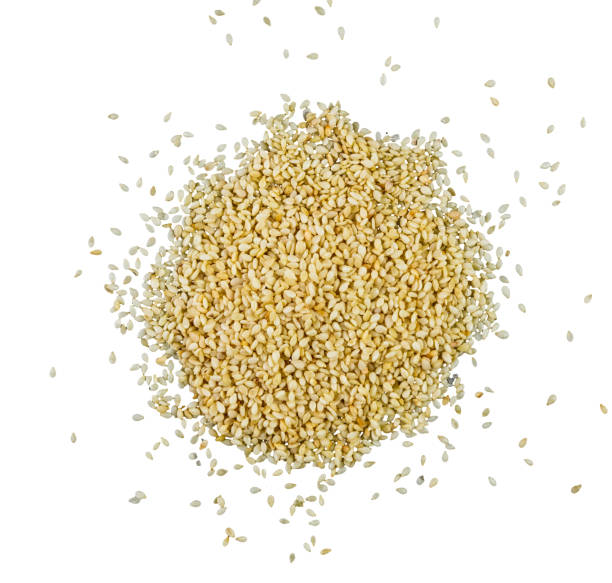 istock Sesame seeds isolated on white background 1130333674