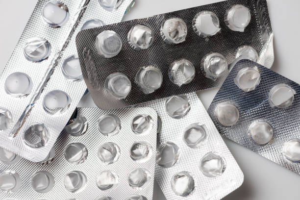 istock Group of empty pill blister pack close up 1130335213