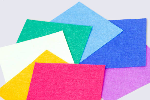 istock a set of colored sheets of felt, rainbow color 1130336157