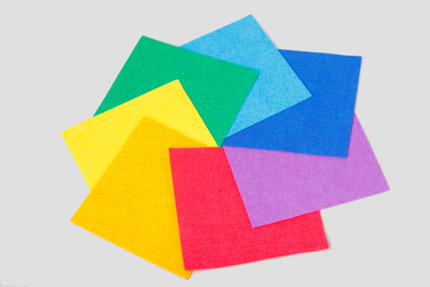 istock a set of colored sheets of felt, rainbow color 1130336239
