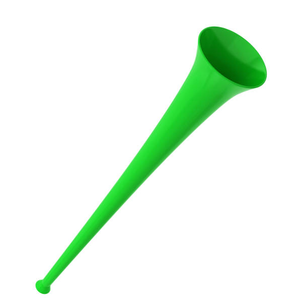 Fan vuvuzela trumpet Fan vuvuzela trumpet. 3d illustration isolated on white background vuvuzela stock pictures, royalty-free photos & images