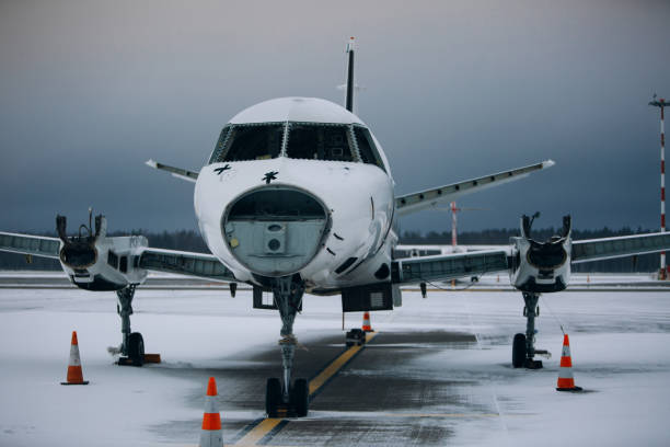 Old abandoned airplane at the airport