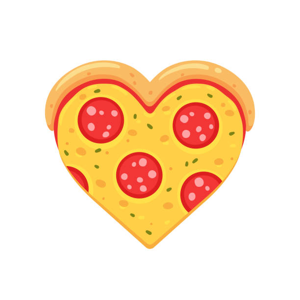 ilustrações de stock, clip art, desenhos animados e ícones de pepperoni pizza love - pepperoni