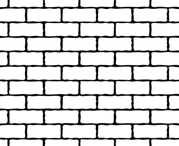 Vector illustration of Brick wall seamless pattern. Isolated