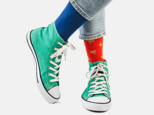 Office Manager, stylish sneakers and multicolored socks