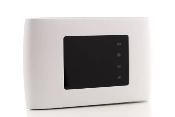 istock Portable usb router on a white background. 4g router isolated on white background. 1130342155