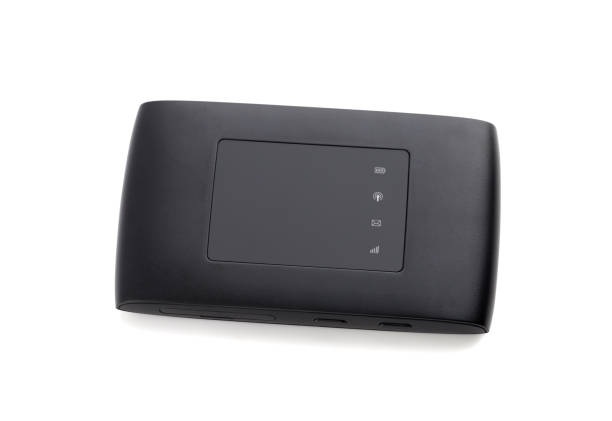 istock Portable usb router on a white background. 4g router isolated on white background. 1130342187