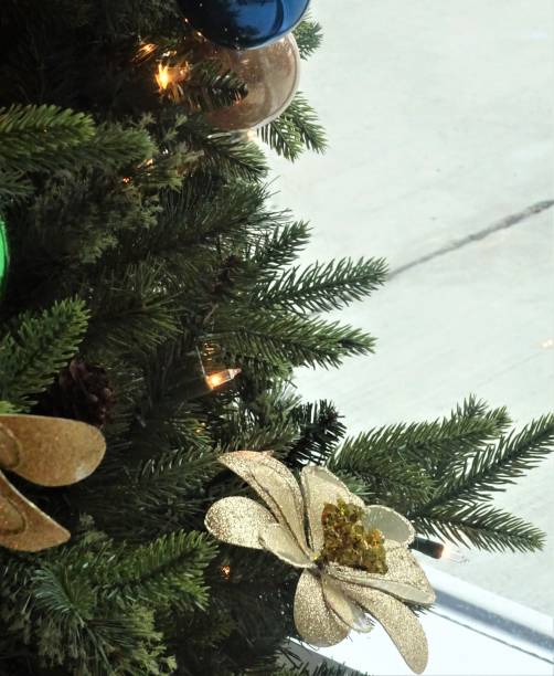 istock Christmas Tree and Christmas Ornaments by the Window 1130344113