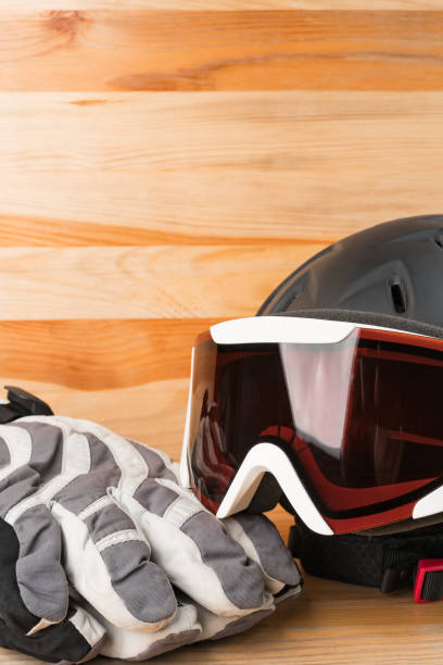 istock Snowboard or ski winter sports protective gear. 1130348263