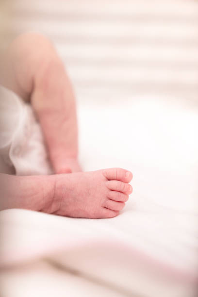 istock Baby feet in mother hands 1130349500