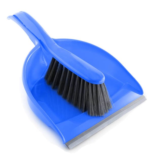istock Household tool hand broom against white background 1130355489