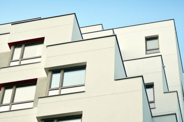 istock Modern European residential apartment building 1130355578