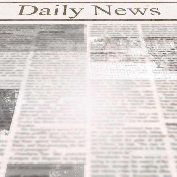 istock Daily news newspaper with headline and old unreadable text 1130355584