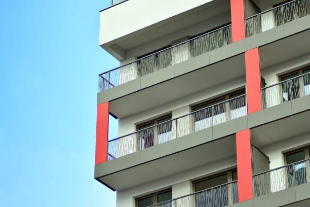 istock Modern European residential apartment building 1130355934
