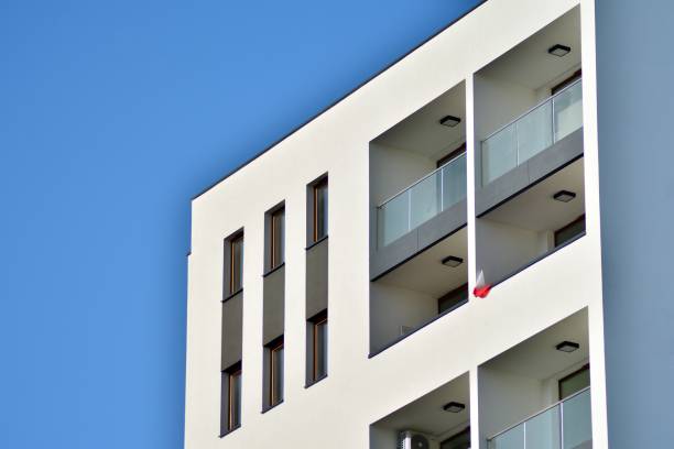 istock Modern European residential apartment building 1130358023