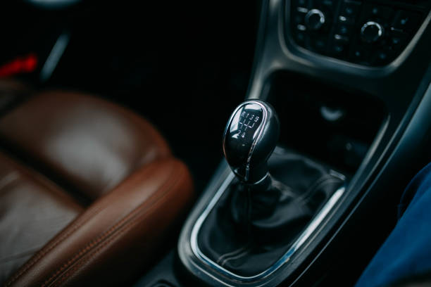 istock mechanical gear lever. luxury modern car. 1130359373