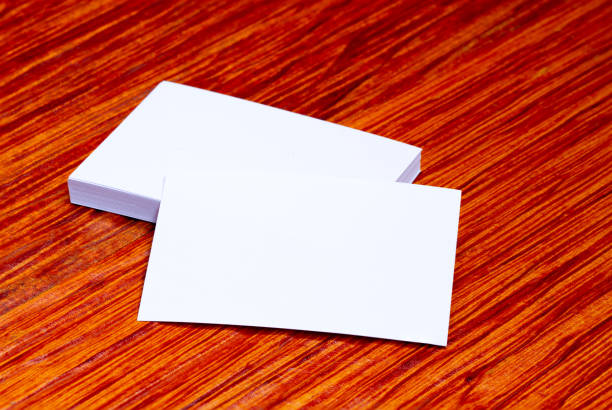 istock Business card on wood 1130363527
