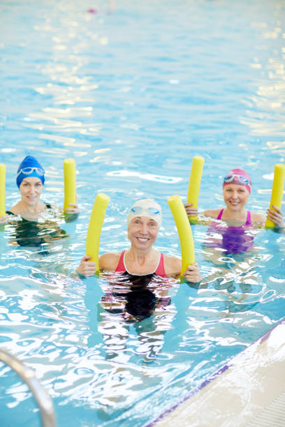 istock Group of Women Working Out in Water 1130365634