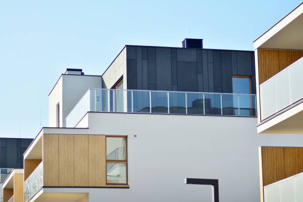 istock Modern European residential apartment building 1130366438