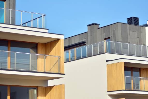 istock Modern European residential apartment building 1130366465
