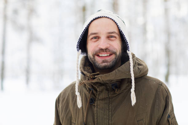 istock Smiling Adult Man in Winter 1130366570