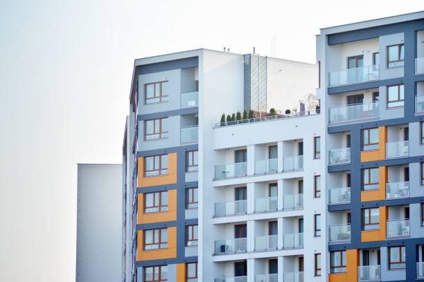 istock Modern European residential apartment building 1130366664