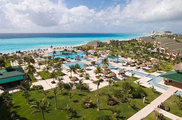 istock View of luxury tropical resort 113036699
