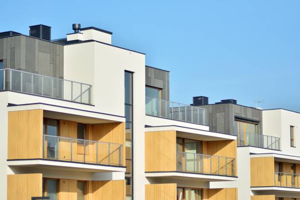 istock Modern European residential apartment building 1130367634