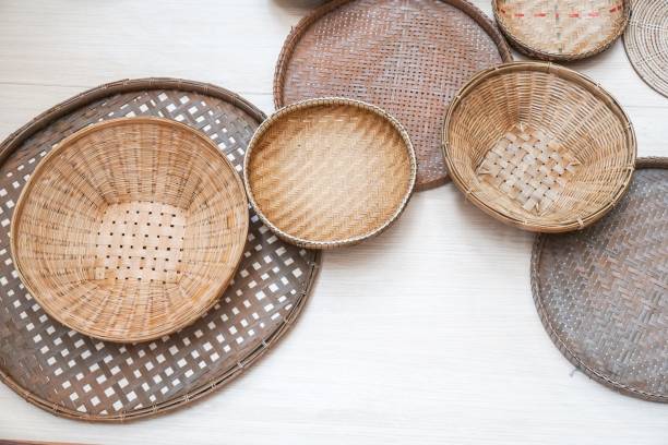 istock Traditional Thai handicrafts of bamboo and bai lan. 1130367760