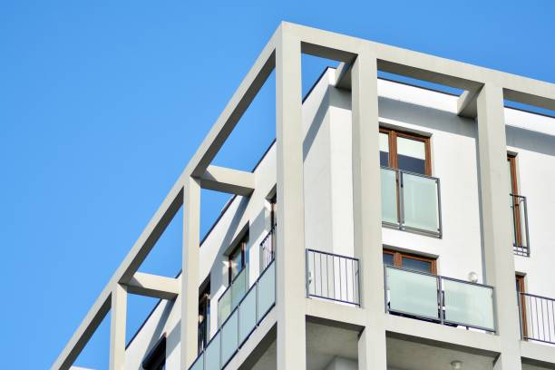 istock Modern European residential apartment building 1130367832
