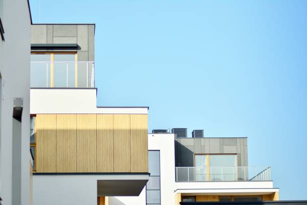 istock Modern European residential apartment building 1130368680