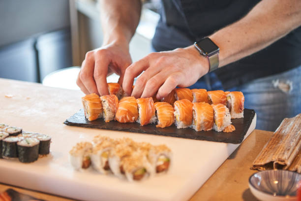 istock preparing japanese food sushi 1130368685