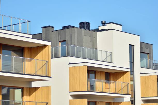 istock Modern European residential apartment building 1130368735