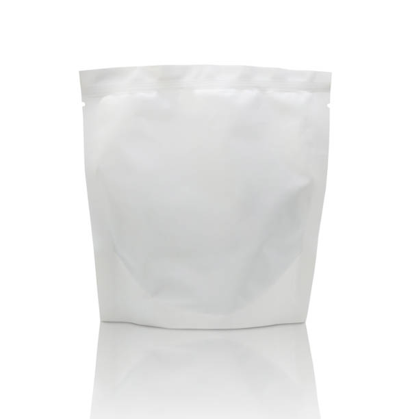 istock Blank white foil bag packaging isolated on white background with clipping path 1130377270