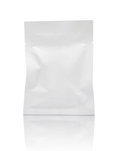 istock Blank white foil bag packaging isolated on white background with clipping path 1130377271