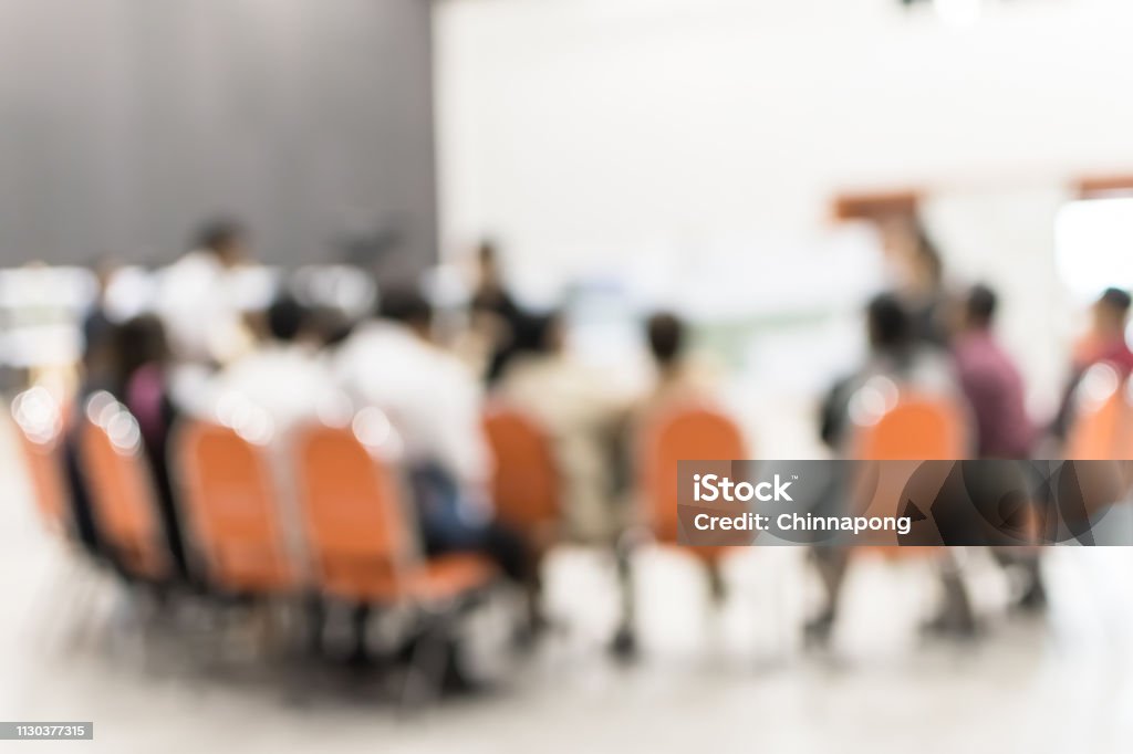 Business Group Discussion Blur Background With People In Brainstorming