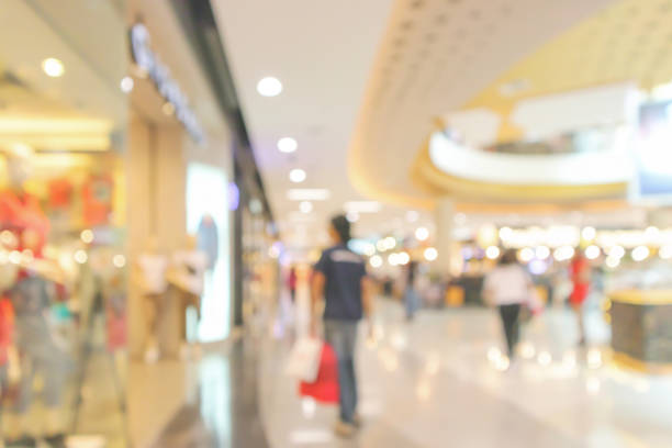 istock Abstract blur modern shopping mall interior defocused background with bokeh light 1130377637