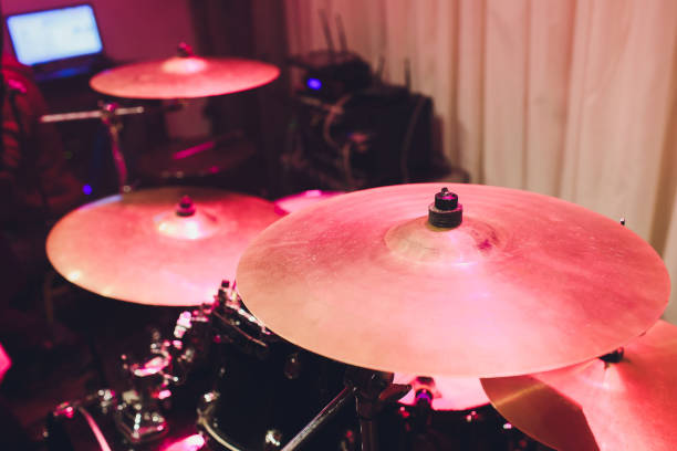 istock Musical instruments in concert,drum in the stage. 1130377699