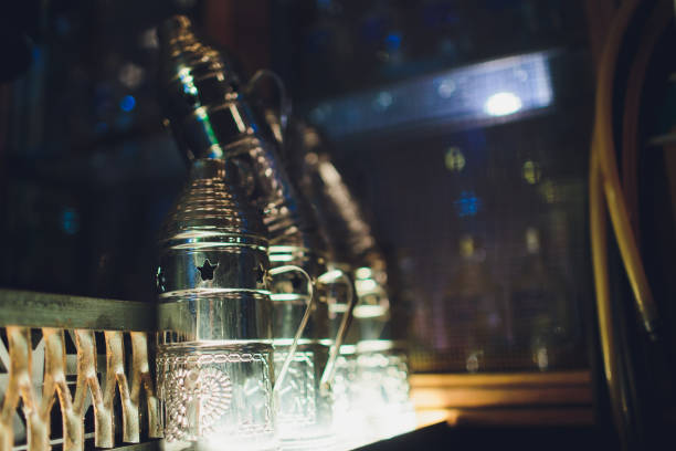 istock many hookah caps in a hookah cafe. 1130377700