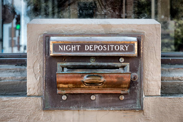 istock Night Deposit Tray of Abandoned Back 1130382973
